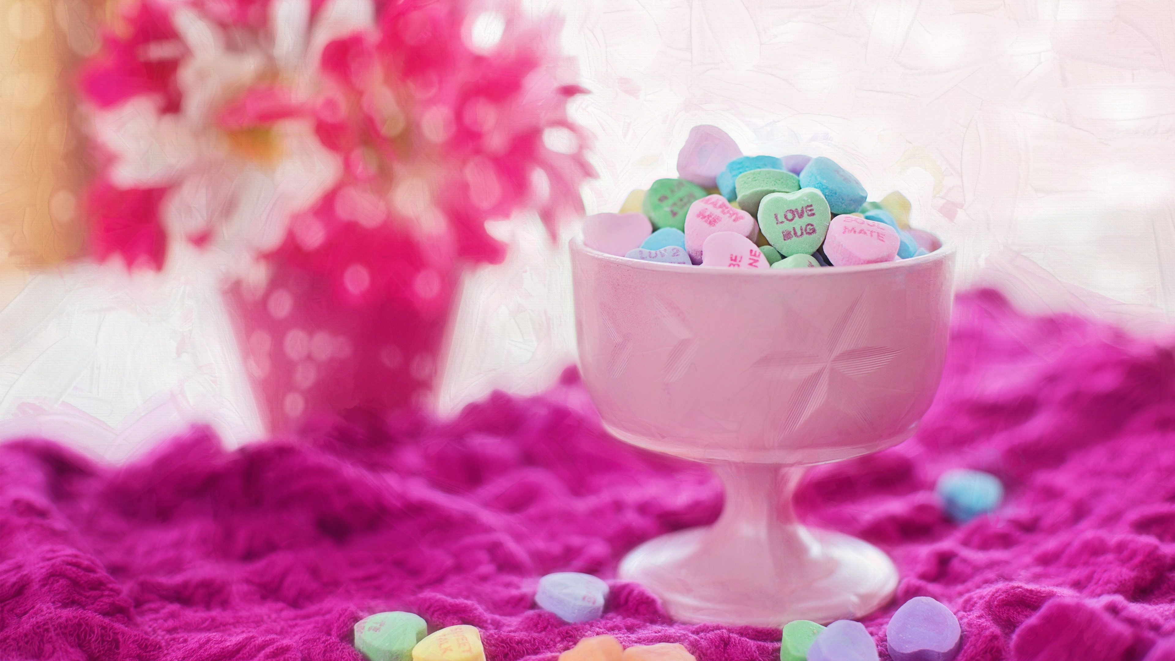 Valentine Love Hearts Candies Wallpapers in jpg format for free download